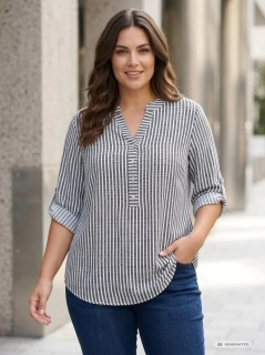 Dámská halenka s potiskem XL-4XL M2971