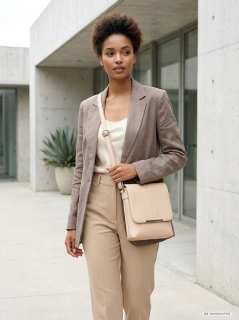 Béžová světlá crossbody kabelka Tessra L4880