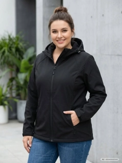 Dámská černá softshellová bunda Softka 723