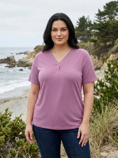 Dámské triko Baty pro plnoštíhlé L-4XL lila L2356