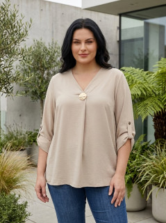 Elegantní béžová tunika Soňa L1546