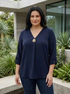 Elegantní modrá tunika Soňa L1543