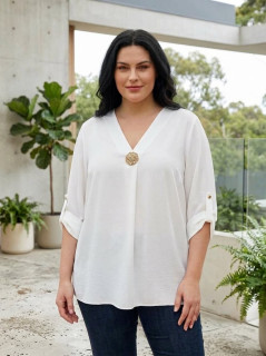 Elegantní bílá tunika Soňa L1541