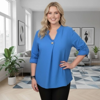 Dámská modrá košile uni velikost L - XXL R1374