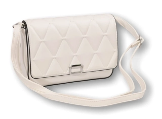 Dámská bílá malá elegantní crossbody kabelka David Moda O1454