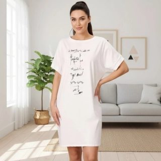 Dámské bílé šaty nadměrná uni velikost L - XXXL P1637