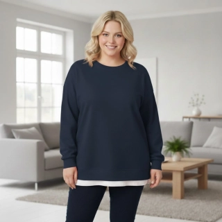 Dámská modrá mikina oversize velikost