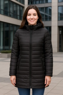 Dámská černá delší zimní bunda Bilin 991